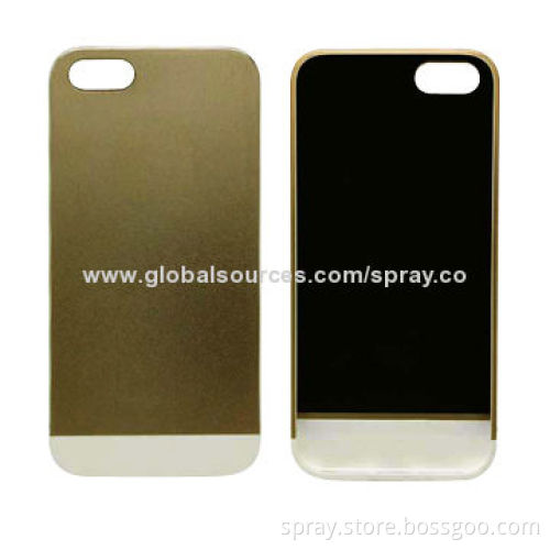 Golden aluminum case for iPhone with lining inside + PC slider 2pcs design, light weight